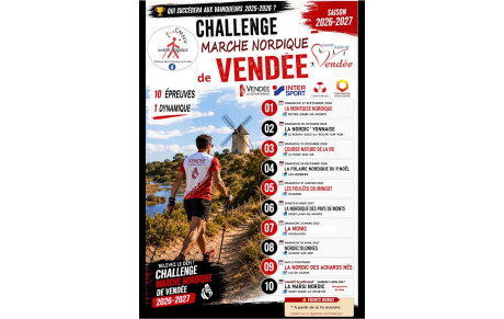 Le Challenge départemental de Marche Nordique de Vendée est de retour !